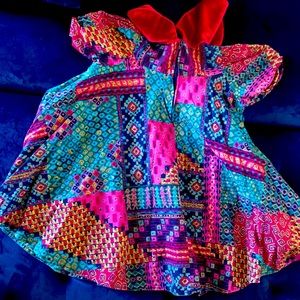 The little trotter African print girl dress size 4
